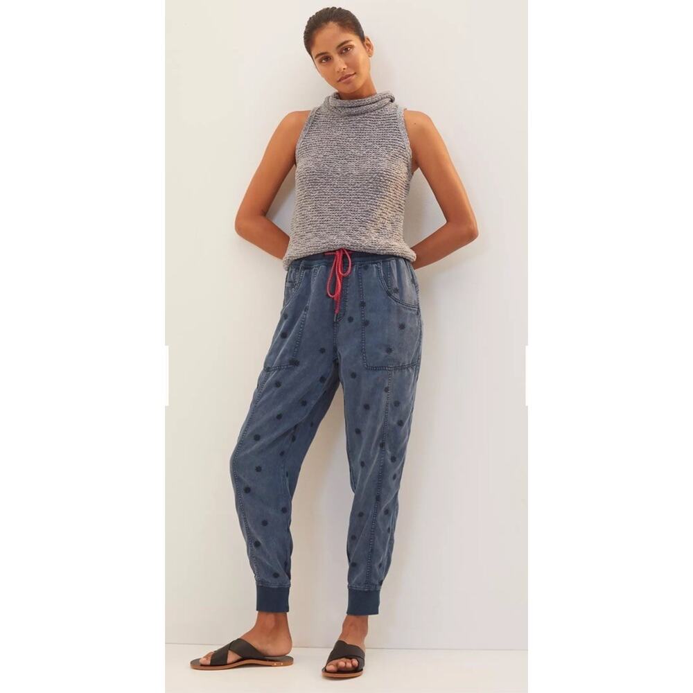 Anthropologie Pilcro The Nomad Embroidered Jogging Bottoms Size L